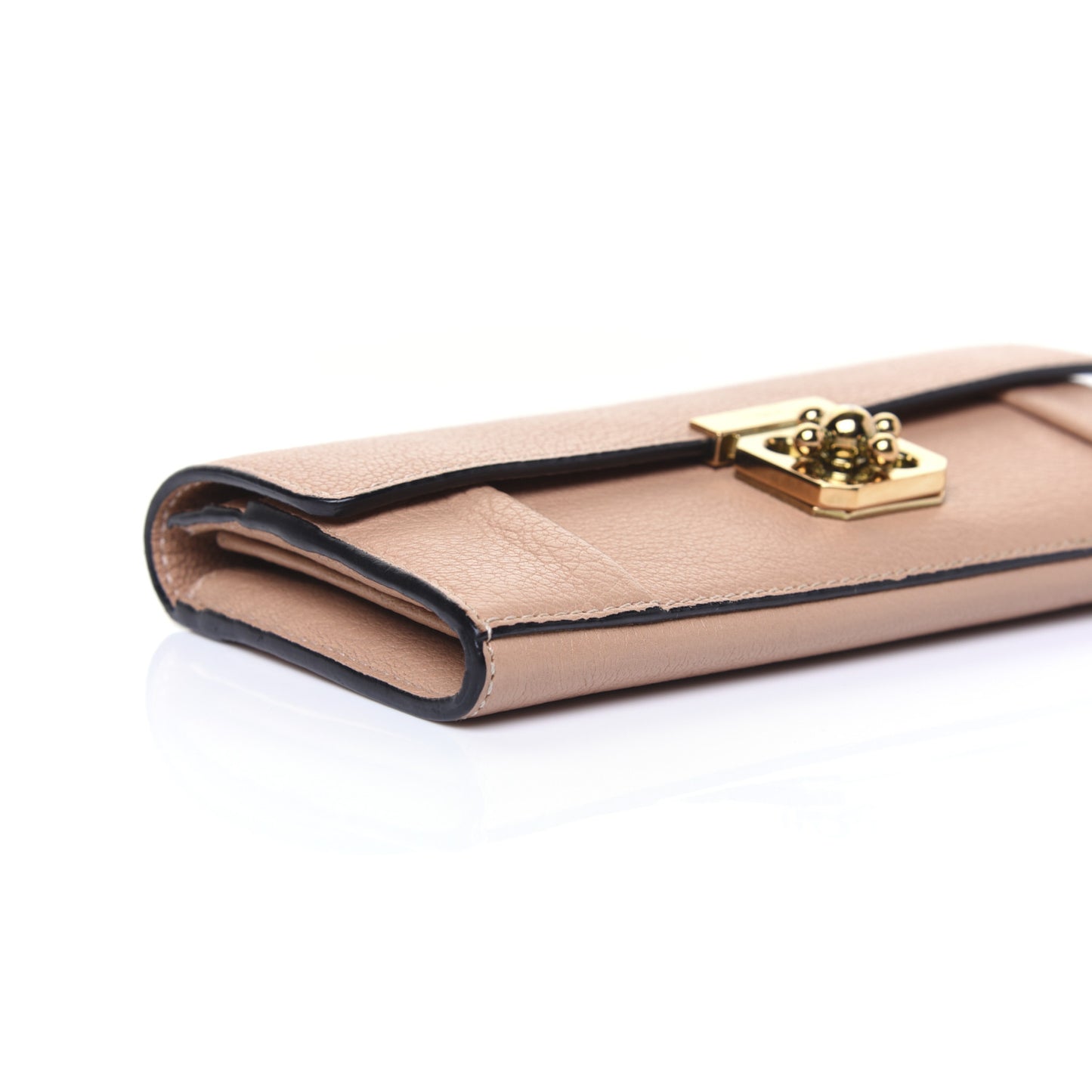 Goatskin Elsie Long Wallet Gingerbread