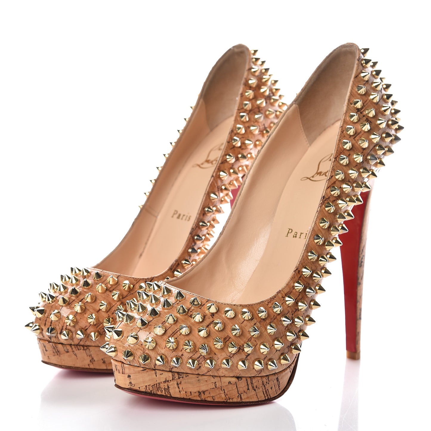 Cork Alti Spikes 160 Pumps 39 Natural Gold