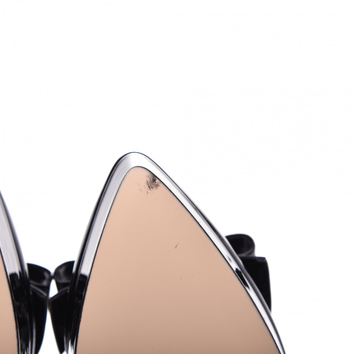 Patent Crystal GG Bow Sadie Spike Ankle Strap d'Orsay Platform High Heel Pumps 35.5 Black