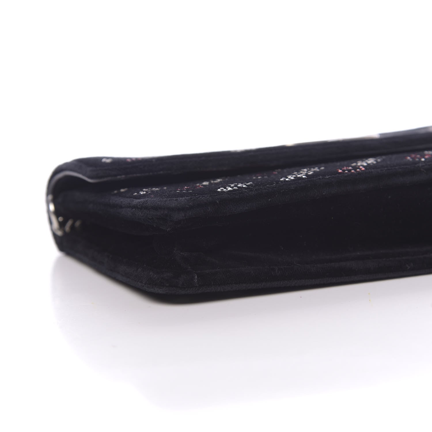 Balenciaga Velvet Crystal I Love Paris BB Wallet On Chain Black 7 of 16