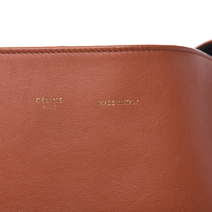 Celine Shiny Smooth Calfskin Zebra Printed Calf Hair Small Twisted Cabas Chalk Brick 6 of 10