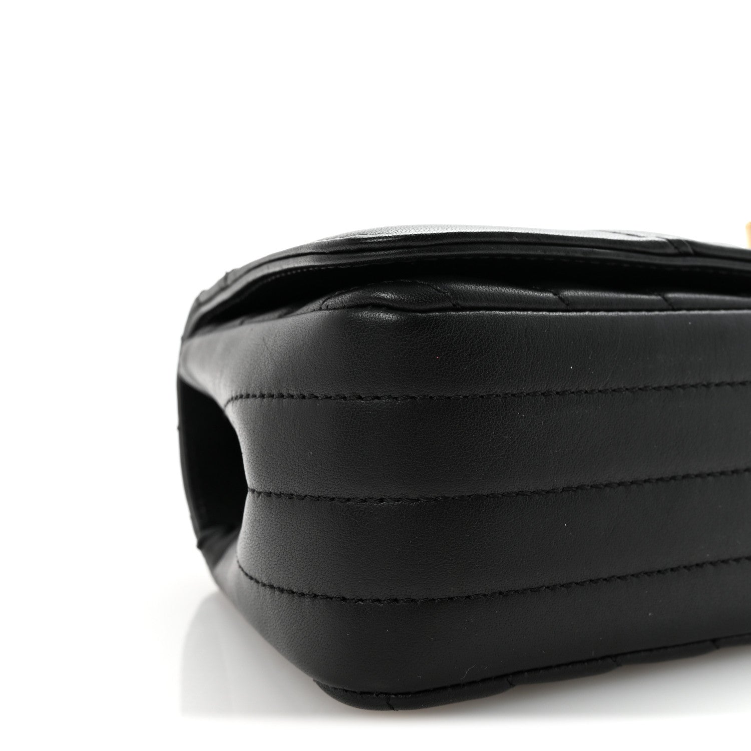 Chanel Calfskin Chevron Quilted Mini Statement Flap Black 9 of 10