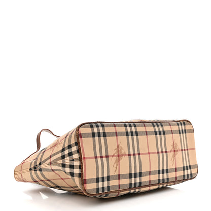 Burberry Haymarket Check Tote Brown 4 of 19