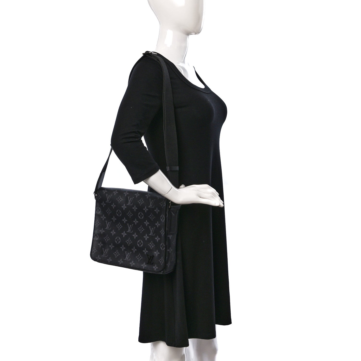 Louis Vuitton Monogram Eclipse District PM NM Black 2 of 11
