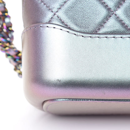 Chanel Iridescent Lambskin Calfskin Quilted Small Gabrielle Hobo Light Purple 10 of 11