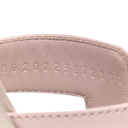Hermes Box Calfskin Oran Sandals 37 Rose Pale 9 of 12