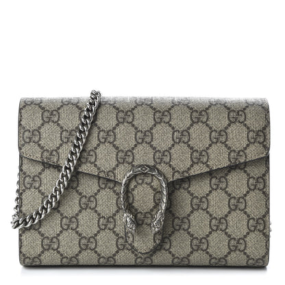 Gucci GG Supreme Monogram Mini Dionysus Chain Wallet Beige Taupe 1 of 8