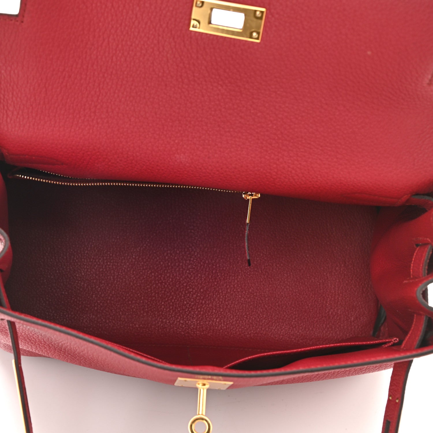 Hermes Togo Kelly Retourne 28 Rouge Grenat 5 of 10