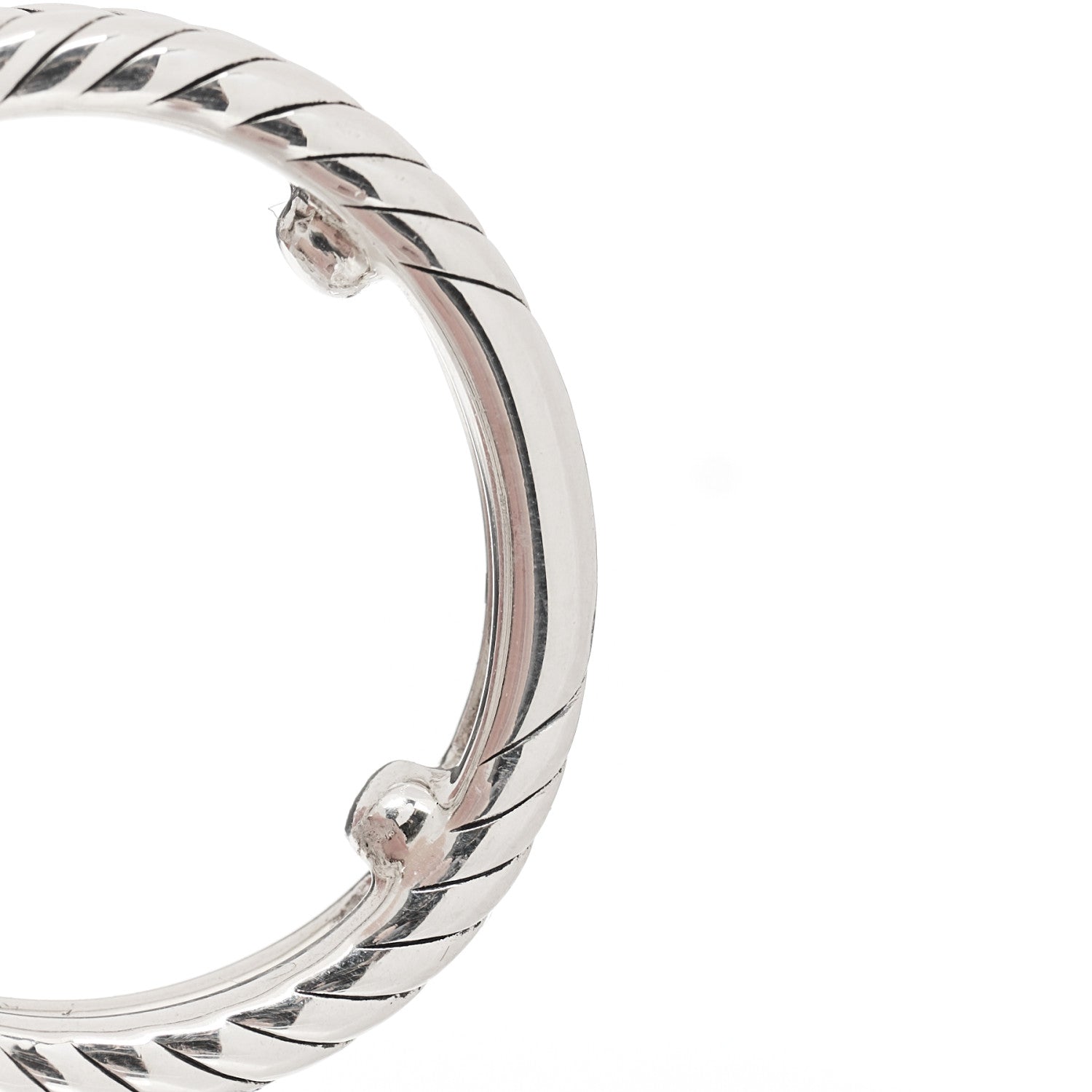 David Yurman Sterling Silver Diamond Hampton Blue Topaz 14mm Chatelaine Ring 52 6 5 of 5