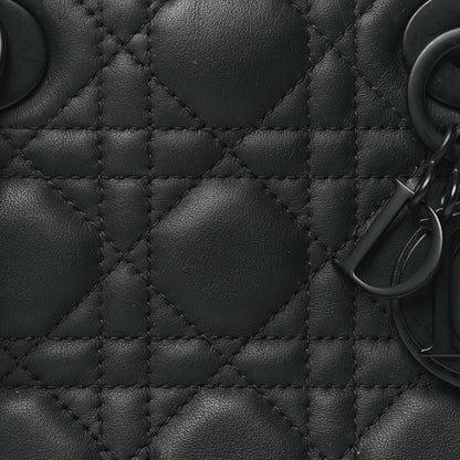 Christian Dior Ultra Matte Calfskin Cannage Mini Lady Dior Black 8 of 12