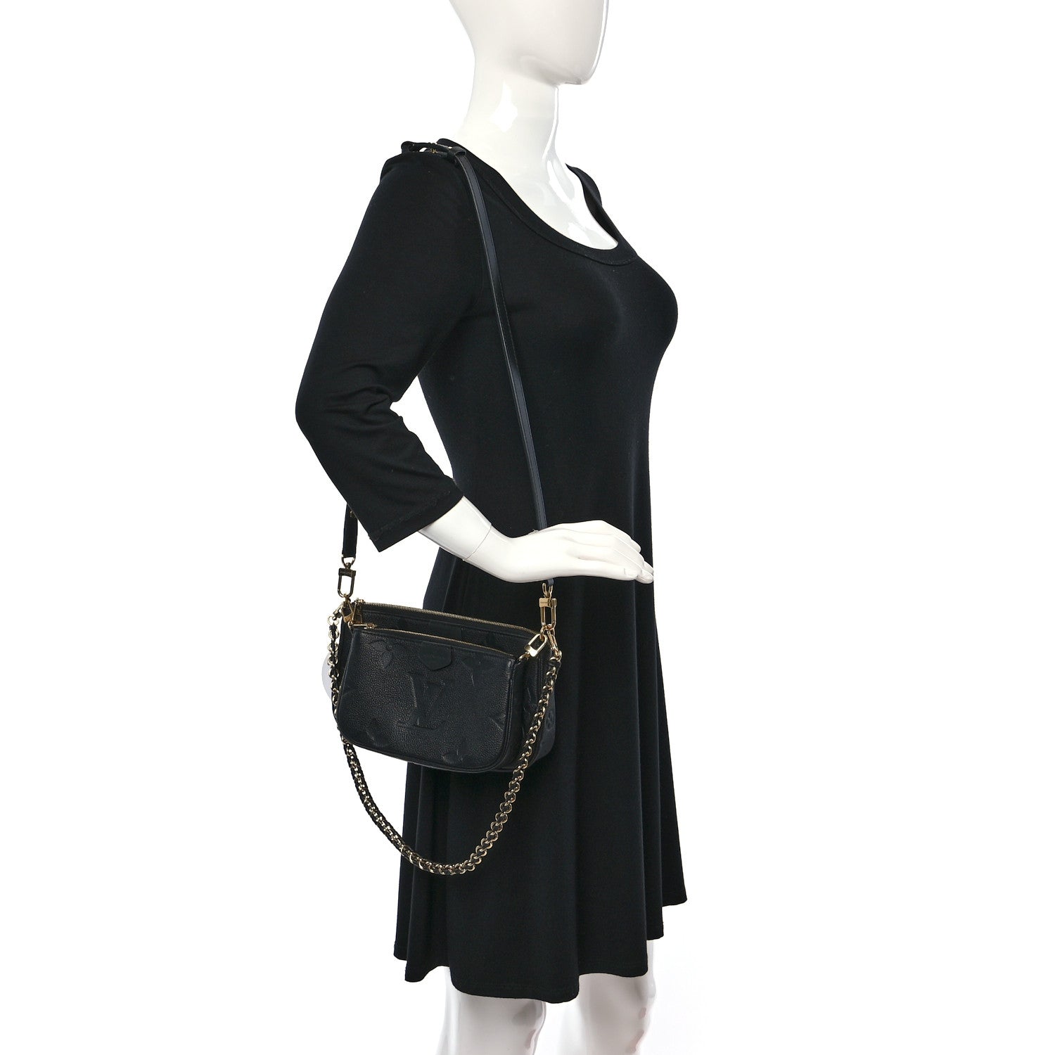 Louis Vuitton Empreinte Monogram Giant Multi Pochette Accessories Black 2 of 13