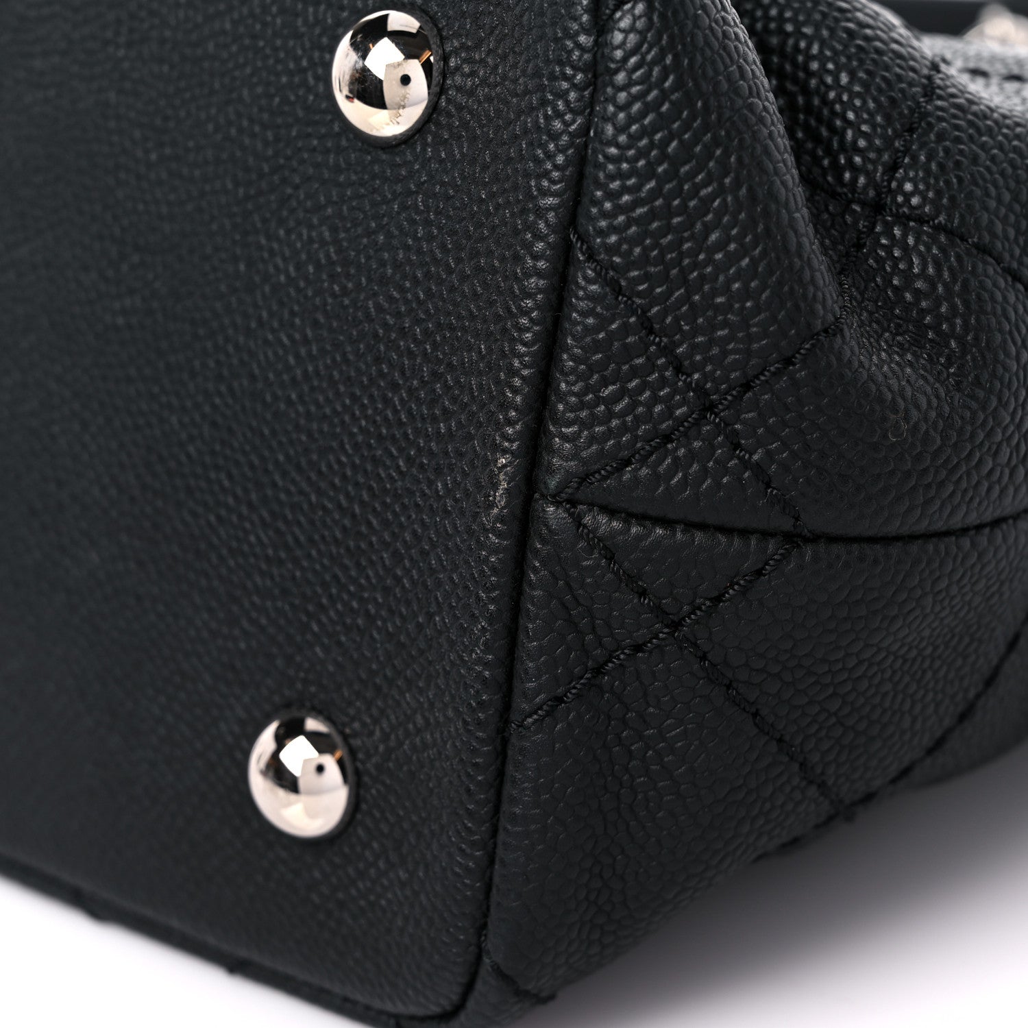 Chanel Grained Calfskin Quilted Small Daily Shopping Tote Black 13 of 13