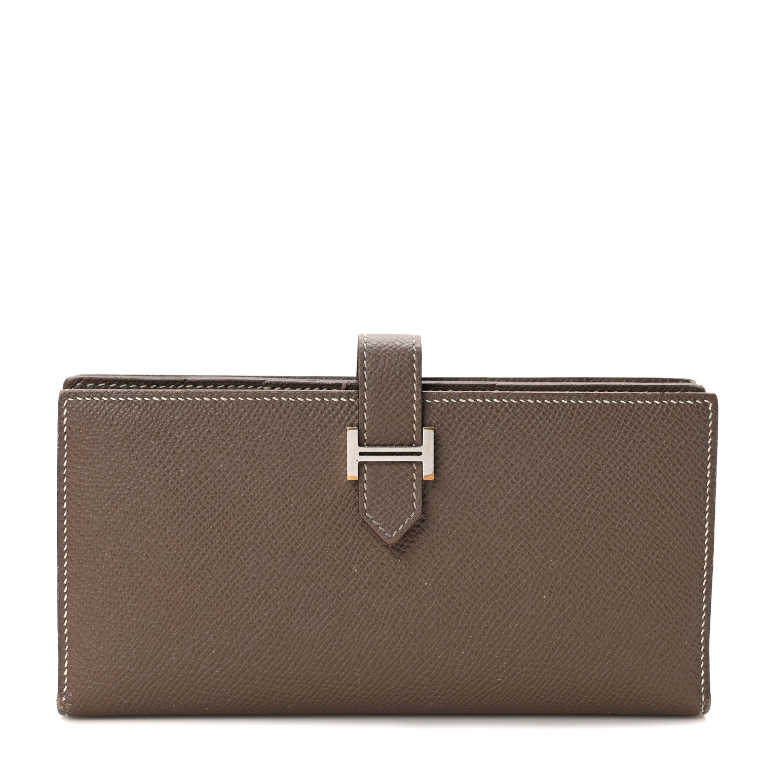 Hermes Epsom Bearn Gusset Wallet Etoupe 1 of 9
