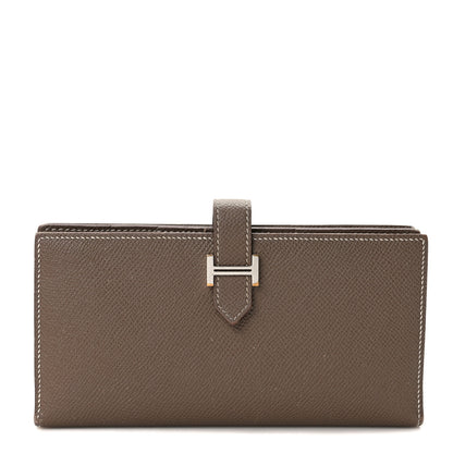 Hermes Epsom Bearn Gusset Wallet Etoupe 1 of 9