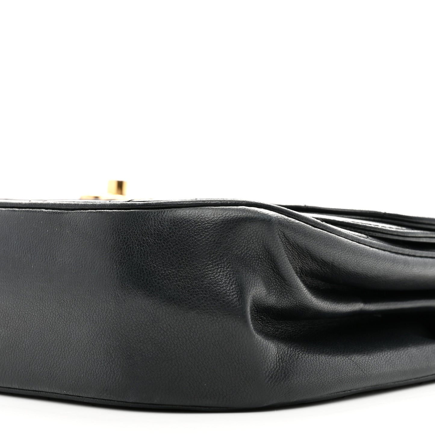 Lambskin Quilted Flap Bag Black
