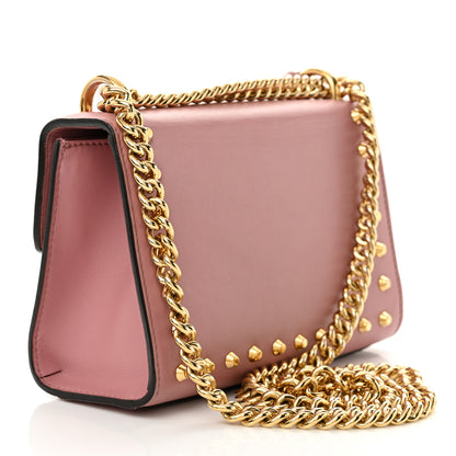 Gucci Calfskin Studded Small Padlock Shoulder Bag Carmine Rose 3 of 12