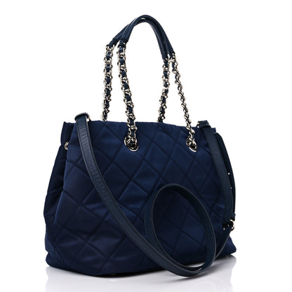 Prada Nylon Tessuto Impuntu Quilted Shoulder Bag Baltico 2 of 7