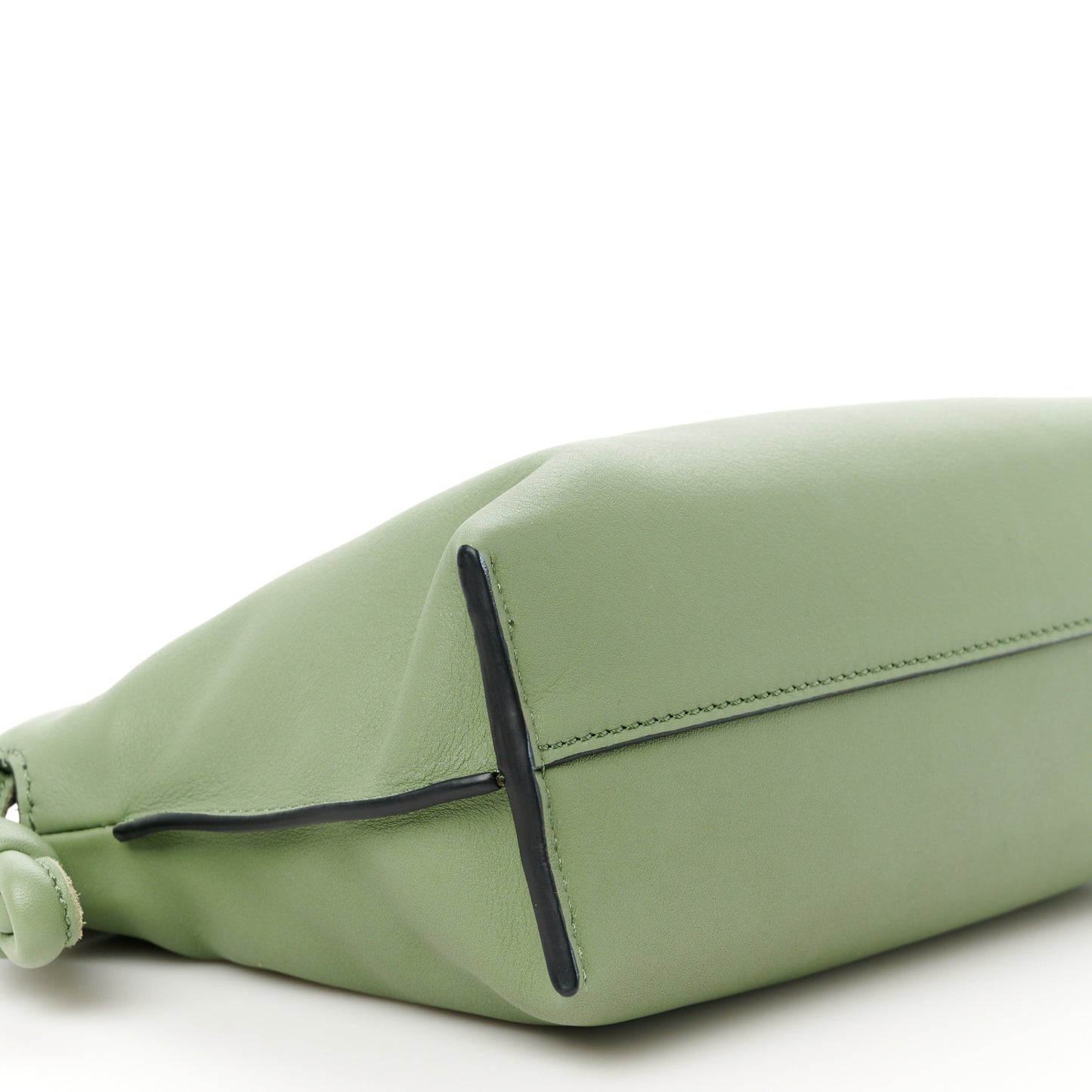 Calfskin Mini Flamenco Knot Clutch Rosemary