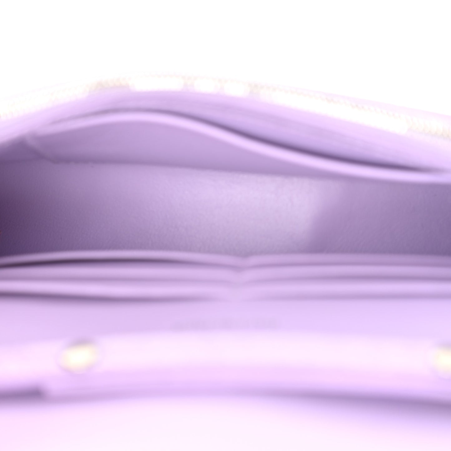 Shiny Calfskin Crocodile Embossed Hourglass Chain Bag Lilac