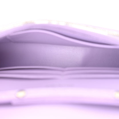 Balenciaga Shiny Calfskin Crocodile Embossed Hourglass Chain Bag Lilac 5 of 11