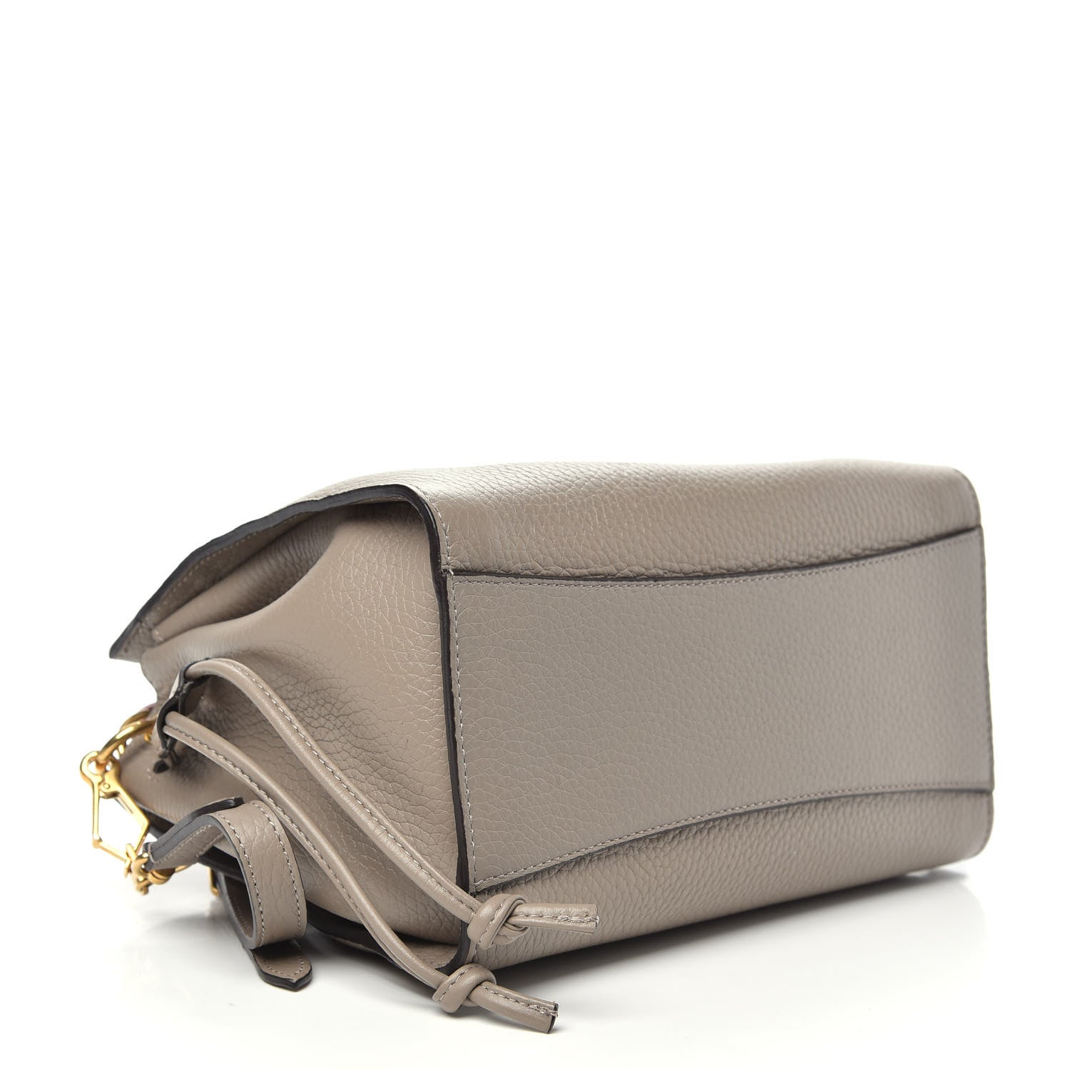 Mulberry Heavy Grain Small Iris Tote Powder Grey Dark Clay 6 of 10