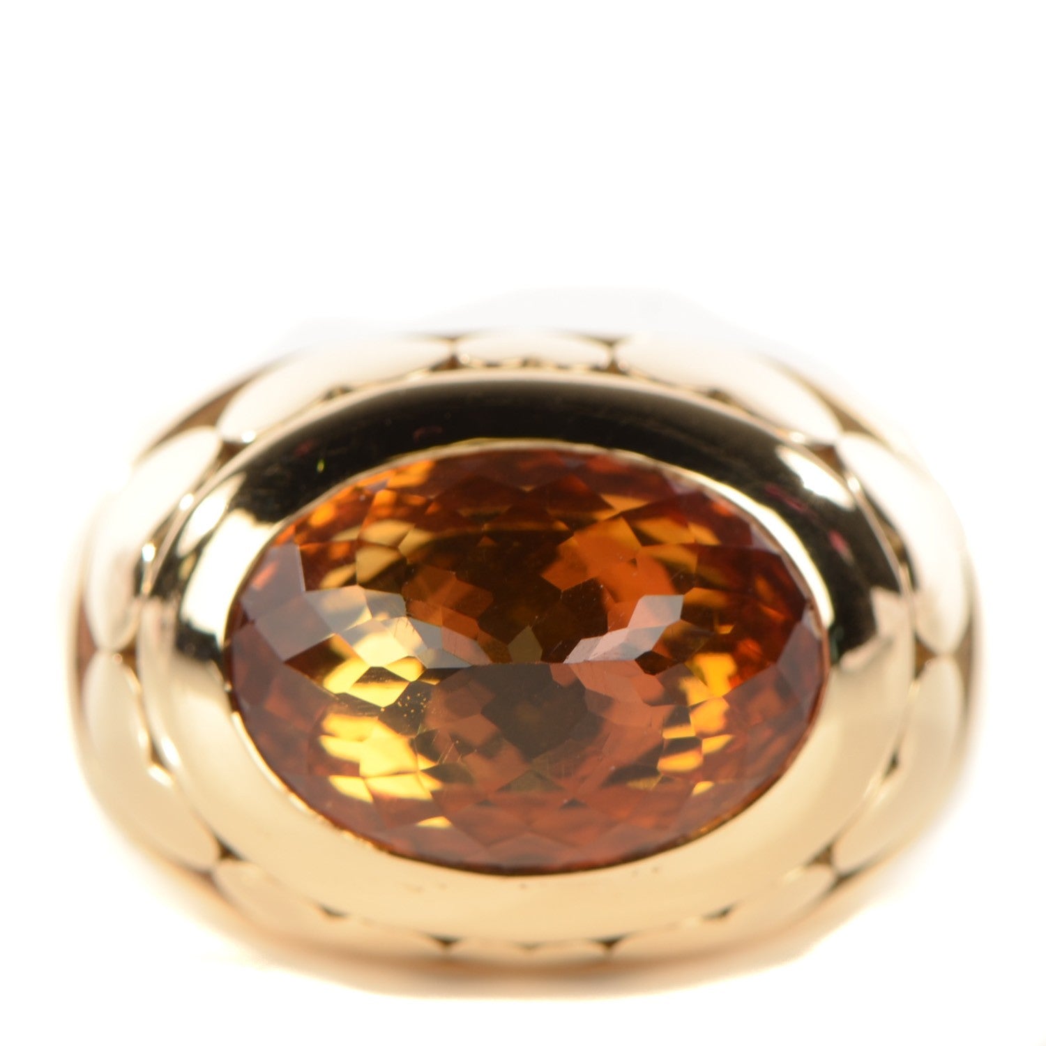 Chopard 18K Yellow Gold Citrine Ring 55 7 1 of 6