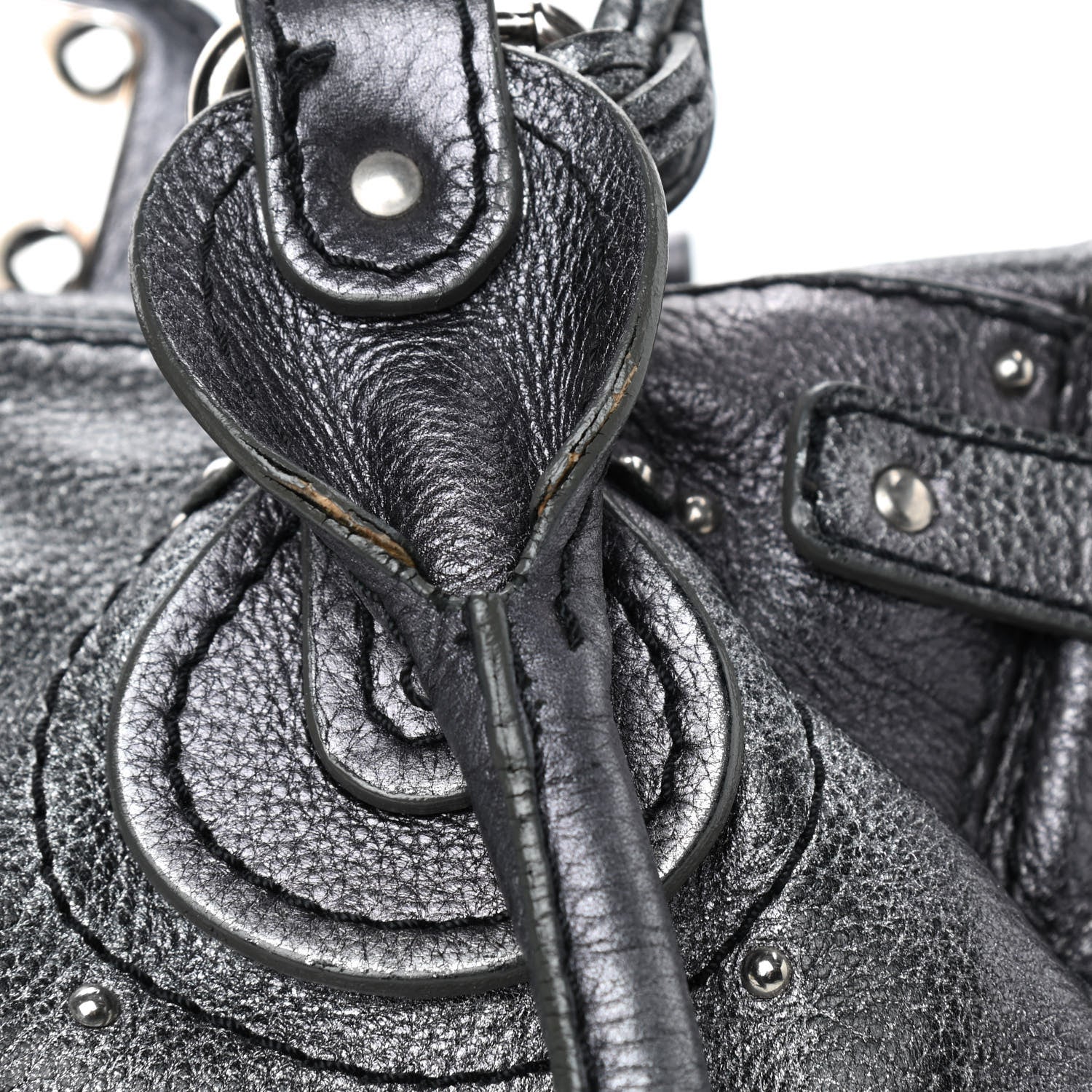Chloe Metallic Calfskin Medium Paddington Satchel Silver 18 of 22
