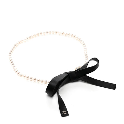 Chanel Lambskin Pearl CC Chain Belt M Black 1 of 4