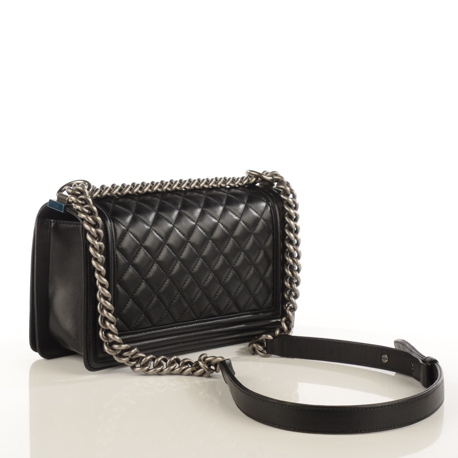 Chanel Lambskin Quilted Medium Boy Flap Black 3 of 9