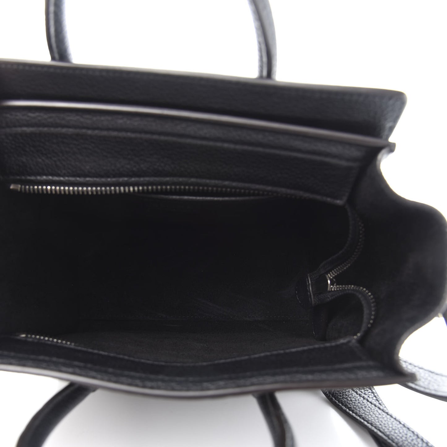 Drummed Calfskin Nano Luggage Black