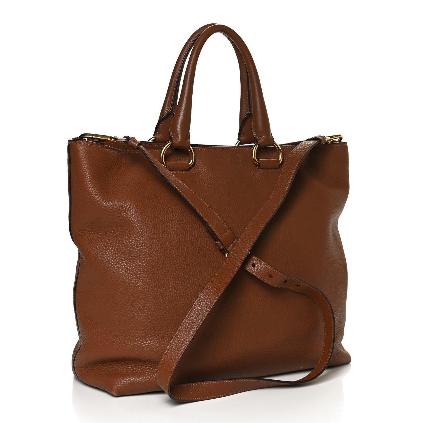 Vitello Daino Shopping Tote Palissandro