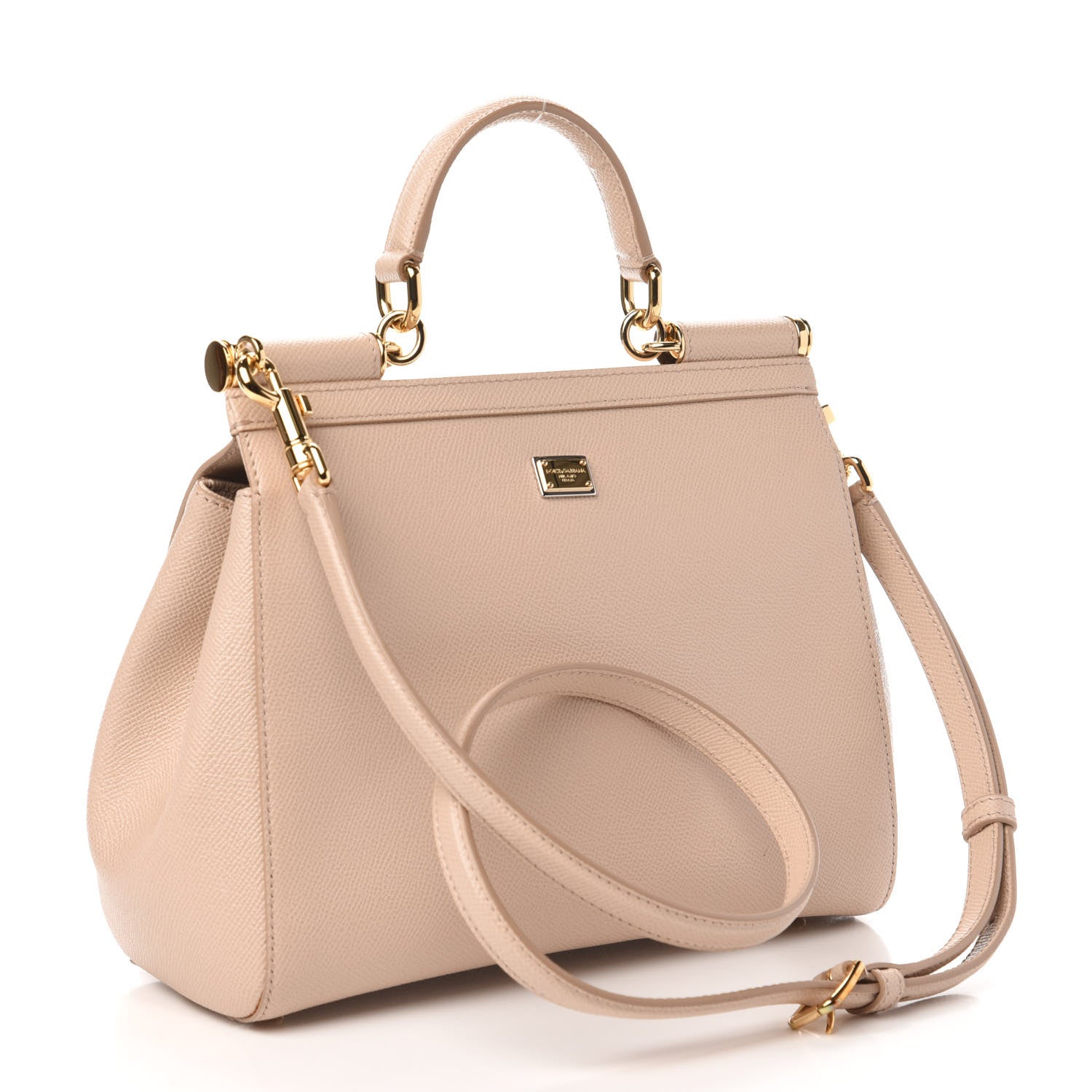 Dolce & Gabbana Dauphine Medium DG Family Patch Miss Sicily Satchel Beige 3 of 9