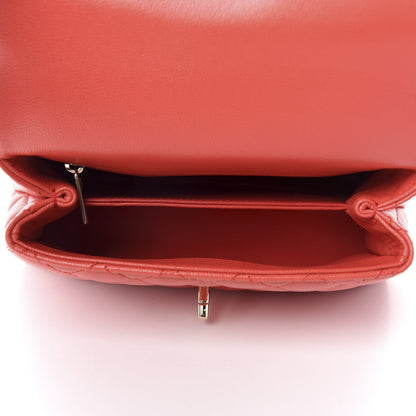 Chanel Caviar Quilted Mini Coco Handle Flap Red 5 of 10