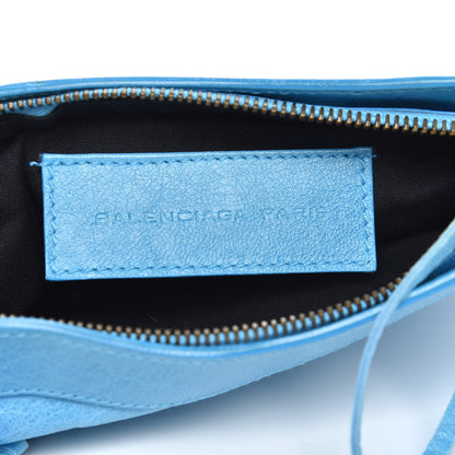 Balenciaga Chevre Classic Hardware Porte Toilette Makeup Clutch Turquoise 6 of 7