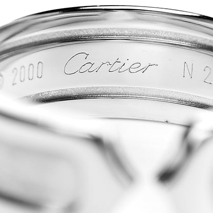Cartier 18K White Gold 6.5mm C De Ring 50 5.25 5 of 8