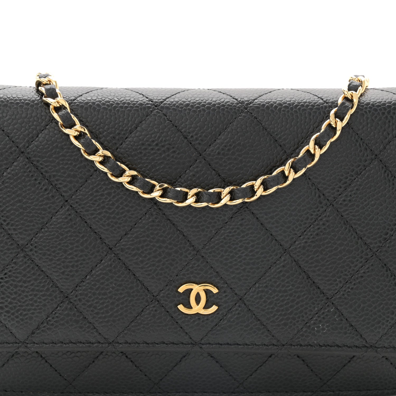 Chanel Caviar Quilted Wallet on Chain WOC Black 9 of 12