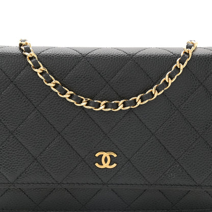 Chanel Caviar Quilted Wallet on Chain WOC Black 9 of 12