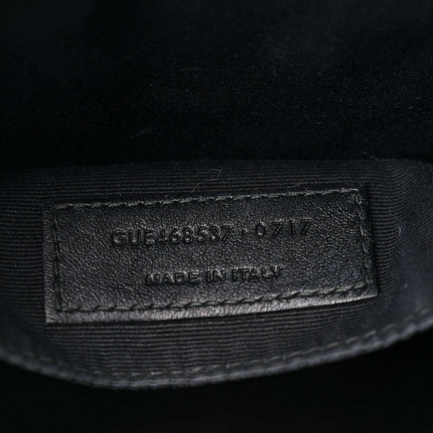 Cracked Shiny Calfskin Matelasse Monogram Lou Camera Bag Black
