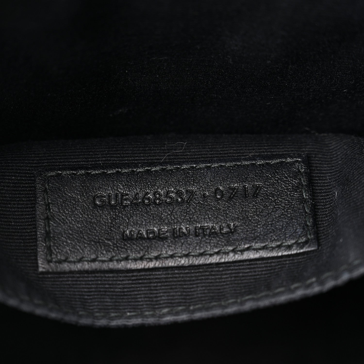 Saint Laurent Cracked Shiny Calfskin Matelasse Monogram Lou Camera Bag Black 7 of 12
