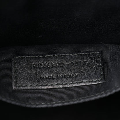 Saint Laurent Cracked Shiny Calfskin Matelasse Monogram Lou Camera Bag Black 7 of 12