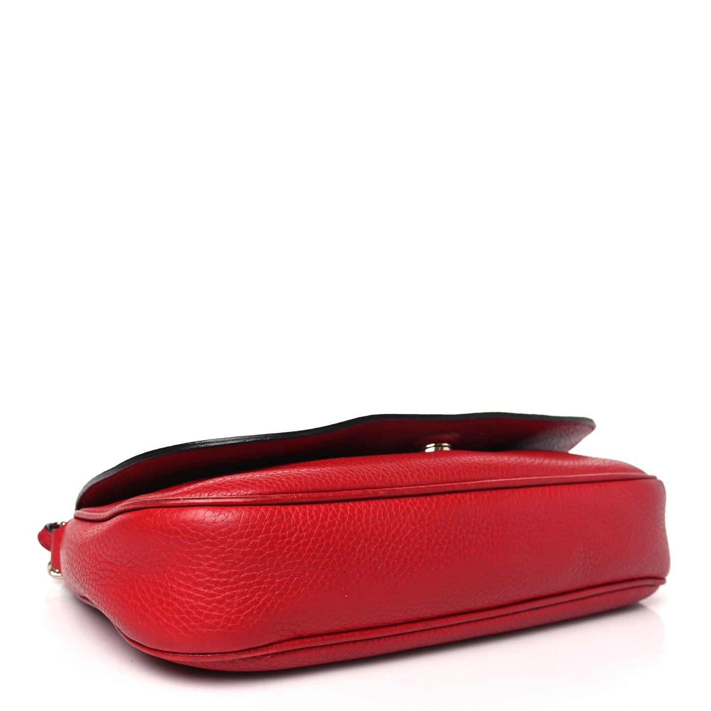 Pebbled Calfskin Medium Soho Flap Crossbody Vibrant Red