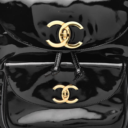 Chanel Patent CC Drawstring Backpack Black 15 of 15