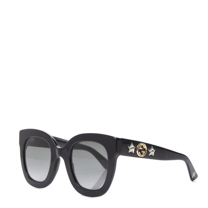 Gucci Round Frame Star Sunglasses GG0208S Black 1 of 7