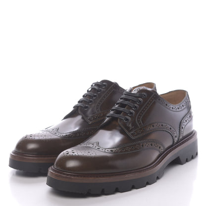 Louis Vuitton Calfskin Mens Voltaire Derby Shoes 8.5 Dark Brown 3 of 8