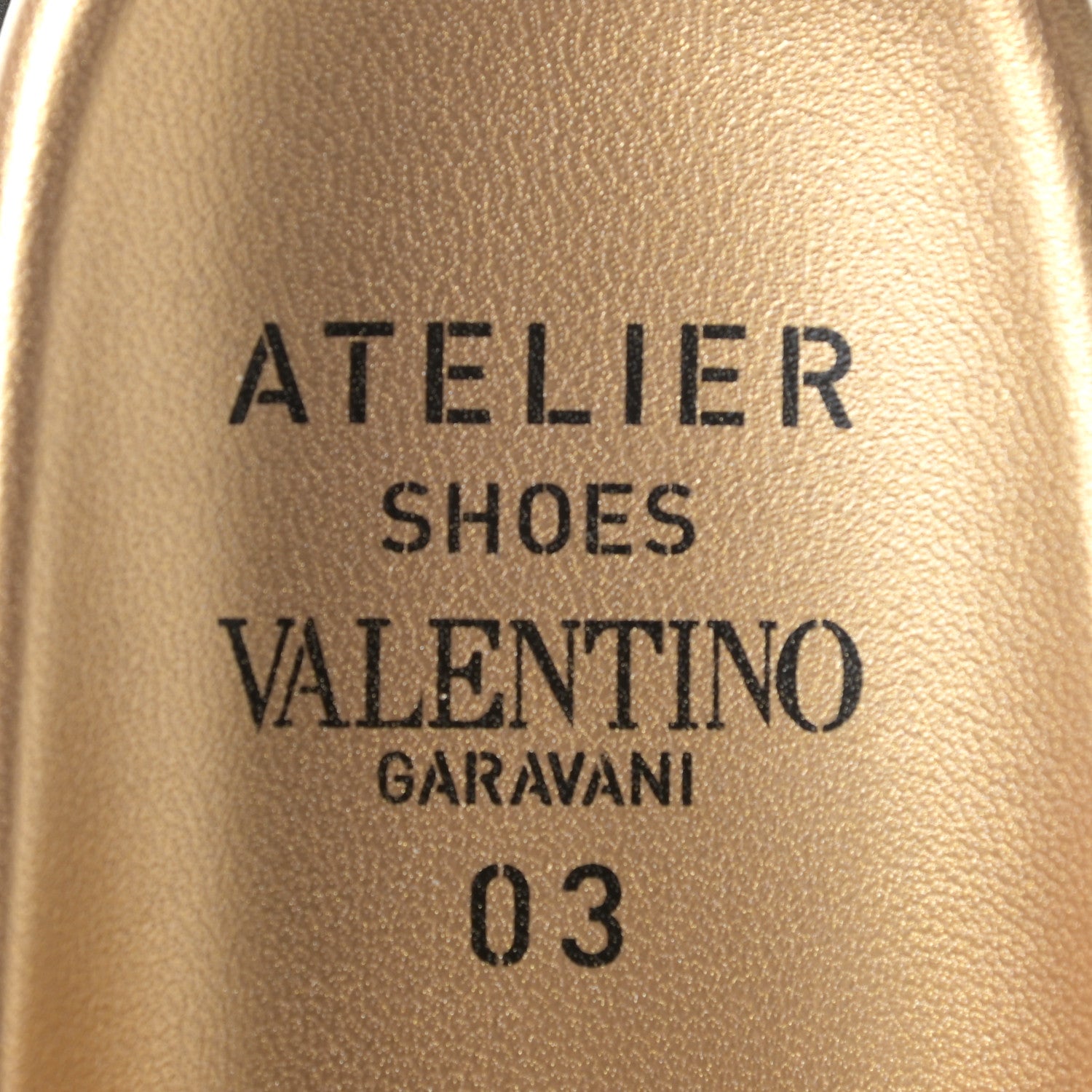 Valentino Garavani Metallic Kidskin Atelier 03 Rose Edition Double Buckle Slide Sandals 36 Antique Brass 10 of 10