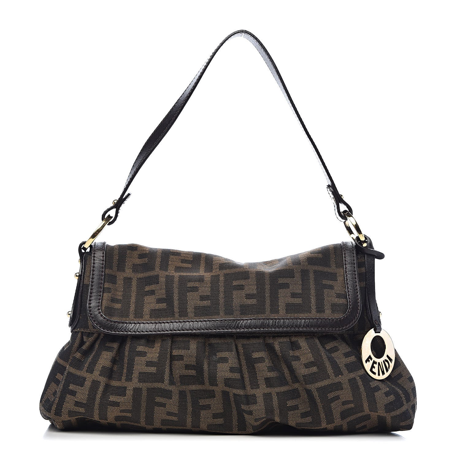 Fendi Zucca Small Chef Shoulder Bag Tobacco 1 of 10