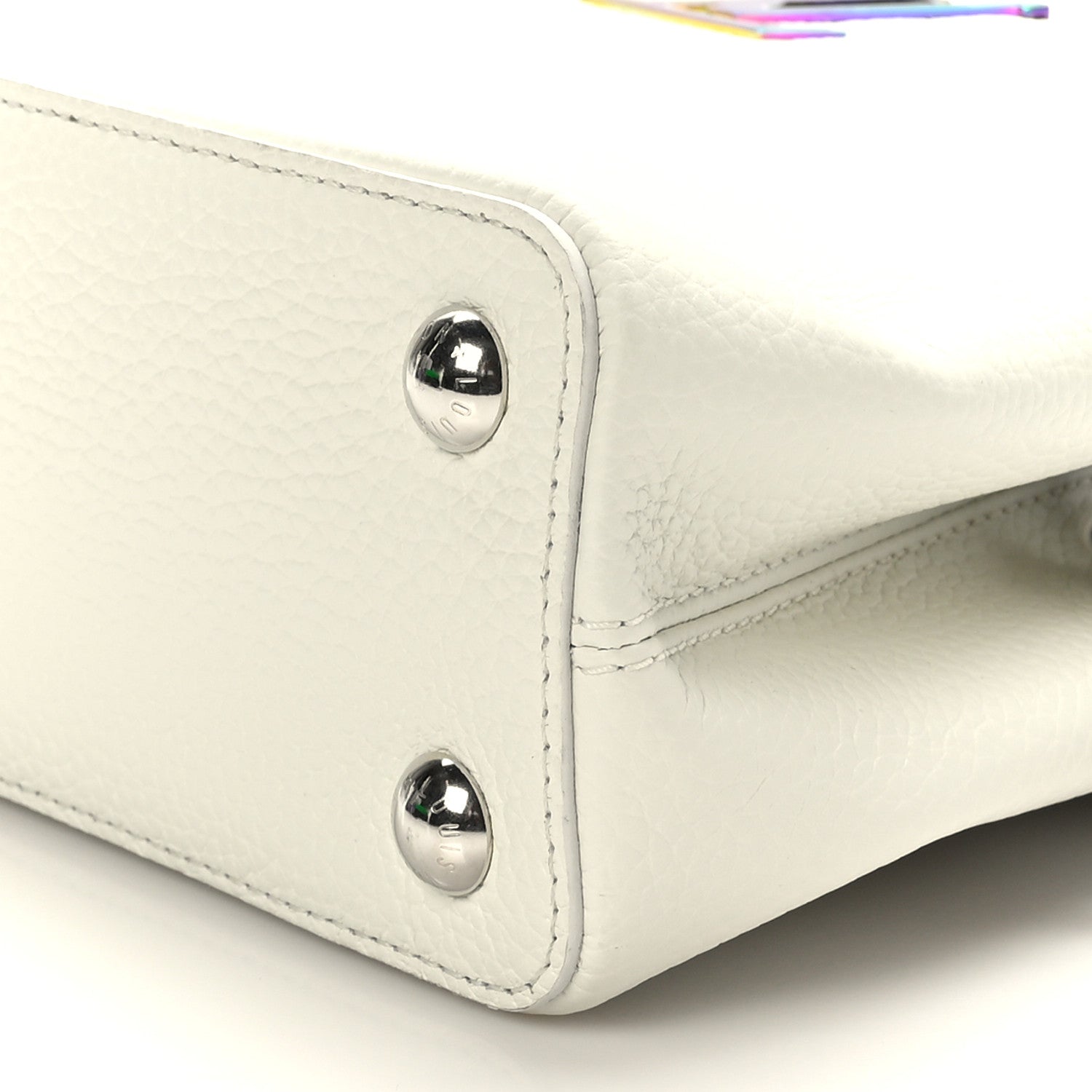 Louis Vuitton Taurillon Braided Chain Capucines BB Snow 8 of 8