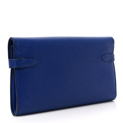 Hermes Epsom Kelly Longue Wallet Bleu Electrique 3 of 7