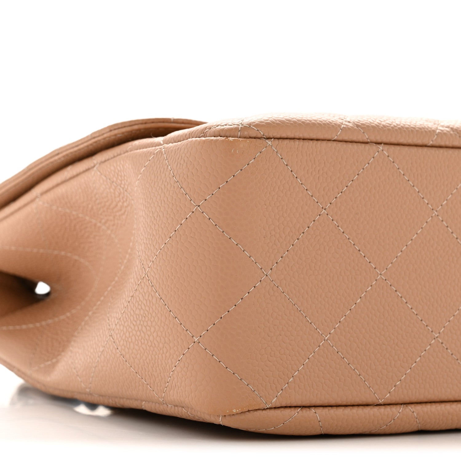Chanel Caviar Quilted Jumbo Single Flap Dark Beige 9 of 14