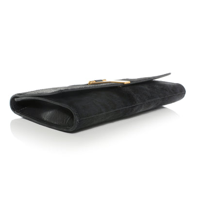 Saint Laurent Calf Hair and Leather ChYc Clutch Black 4 of 9